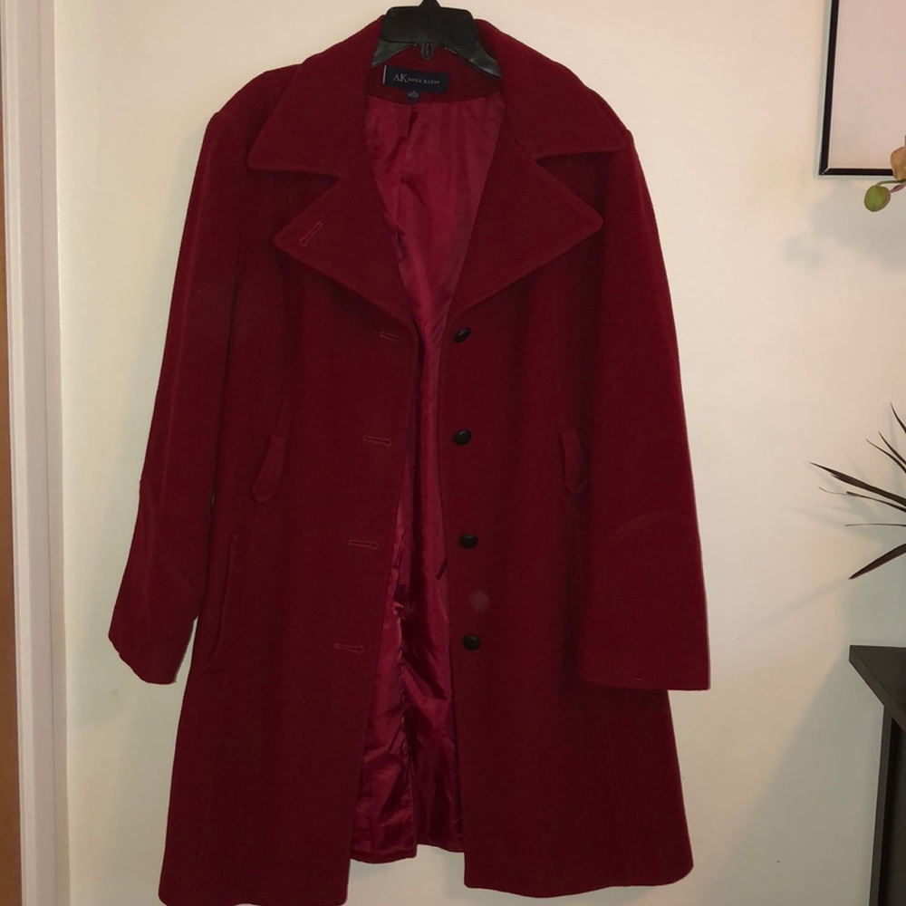 Red Anne Klein Pea Coat